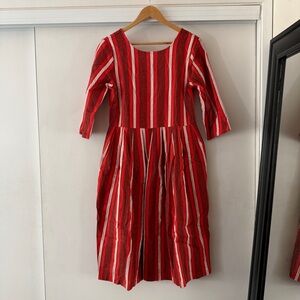 Ace and Jig Long Sleeved Sage Dress in Madder